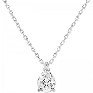 Οβάλ δάκρυ-Κομψό κολιέ λέιζερ σε σχήμα τεχνητού διαμαντιού ρυθμιζόμενο